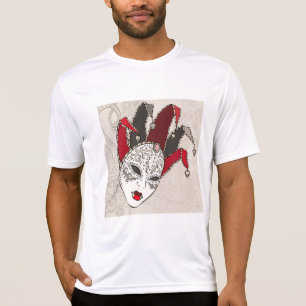 Mardi Gras Narrenmaske Venezianischer Karneval T-Shirt