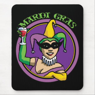 Mardi Gras Narrrenmädchen Mousepad
