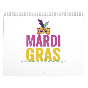 Mardi Gras New Orleans 2024 Karneval Geschenk Kalender