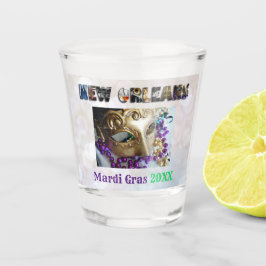 Mardi Gras New Orleans Beads Mask Nola Schnapsglas