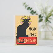 Mardi Gras New Orleans Chat Noir Edit Text Poster Postkarte (Stehend Vorderseite)