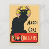 Mardi Gras New Orleans Chat Noir Edit Text Poster Postkarte (Vorderseite)