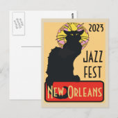 Mardi Gras New Orleans Chat Noir Edit Text Poster Postkarte (Vorne/Hinten)
