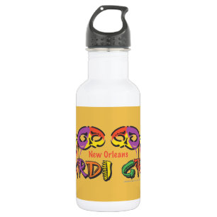 Mardi Gras New Orleans Edelstahlflasche