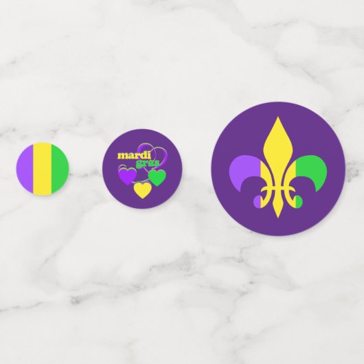 Mardi Gras New Orleans Festival Moon and Stars Konfetti (Vorderseiten)