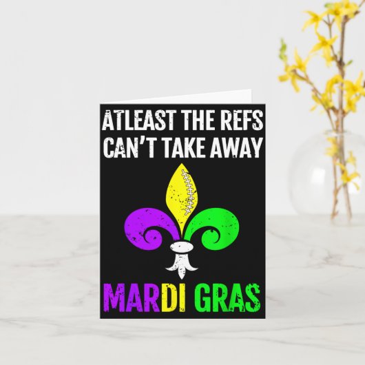 Mardi Gras New Orleans Funny Football Gift  Karte (Gelbe Blume)