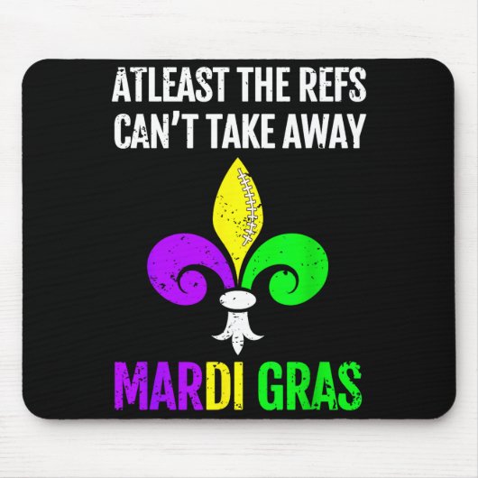 Mardi Gras New Orleans Funny Football Gift Mousepad (Vorne)