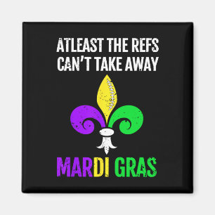 Mardi Gras New Orleans Funny Footbyll Geschenk Magnet