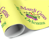 Mardi Gras New Orleans Geschenkpapier (Rolleneckpunkt)