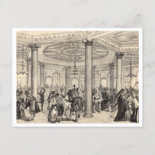 Mardi Gras New Orleans historisches Jahr 1878 zeic Postkarte