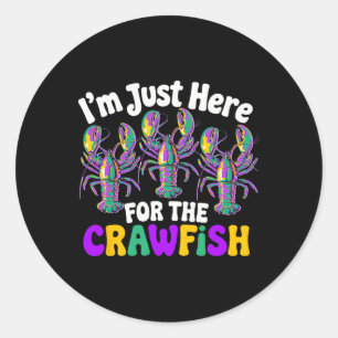 Mardi Gras New Orleans Ich bin nur hier für den Cr Runder Aufkleber