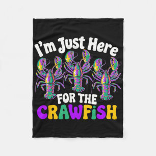Mardi Gras New Orleans Ich bin nur wegen der Crawf Fleecedecke