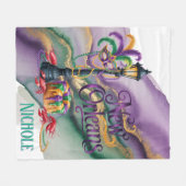 Mardi Gras New Orleans illustration Fleecedecke (Vorderseite (Horizontal))