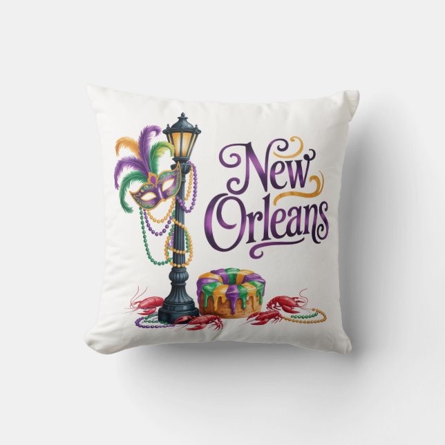 Mardi Gras New Orleans illustration Kissen (Vorderseite)