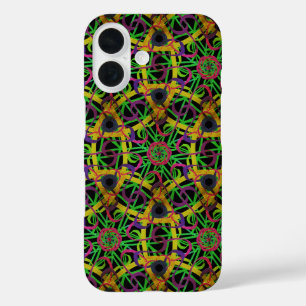 Mardi Gras New Orleans Lila Green Gold iPhone 16 Hülle