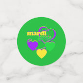 Mardi Gras New Orleans Lila Yellow Gold Custom Konfetti (Klein Vorderseite)