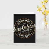 Mardi Gras New Orleans Louisiana Bourbon Street So Karte (Gelbe Blume)