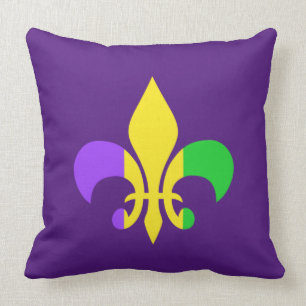 Mardi Gras New Orleans Louisiana Fleur-de-Lis Kissen