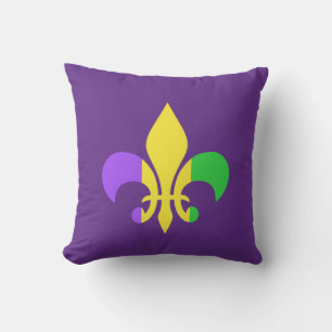 Mardi Gras New Orleans Louisiana Fleur-de-Lis Kissen