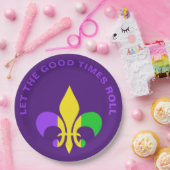 Mardi Gras New Orleans Louisiana Fleur-de-Lis Pappteller (Party)