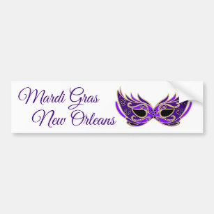 Mardi Gras New Orleans Mask Autoaufkleber