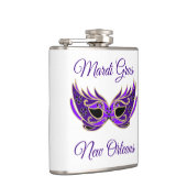 Mardi Gras New Orleans Mask Flachmann (Rechts)