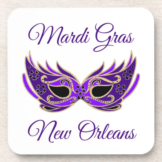Mardi Gras New Orleans Mask Getränkeuntersetzer (Vorderseite)