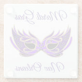 Mardi Gras New Orleans Mask Glasuntersetzer (Rückseite)