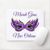 Mardi Gras New Orleans Mask Mousepad (Mit Mouse)