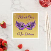 Mardi Gras New Orleans Mask on Gold Serviette (Beispiel)