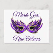 Mardi Gras New Orleans Mask Postkarte (Vorderseite)