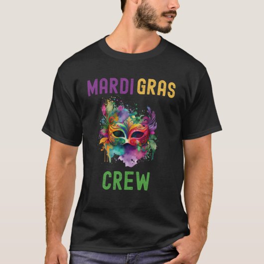 Mardi Gras New Orleans Mask Quotes Family T-Shirt (Vorderseite)
