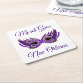 Mardi Gras New Orleans Mask Rechteckiger Pappuntersetzer (angewinkelt)