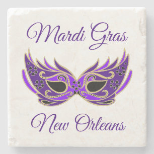 Mardi Gras New Orleans Mask Steinuntersetzer