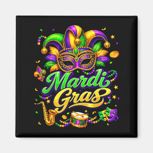 Mardi Gras New Orleans Party-Design Magnet