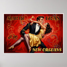 Mardi Gras New Orleans Plakat