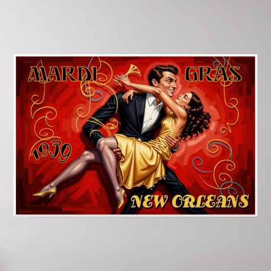 Mardi Gras New Orleans Plakat (Vorne)
