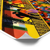 Mardi Gras New Orleans Reiseplakat. Poster (Ecke)