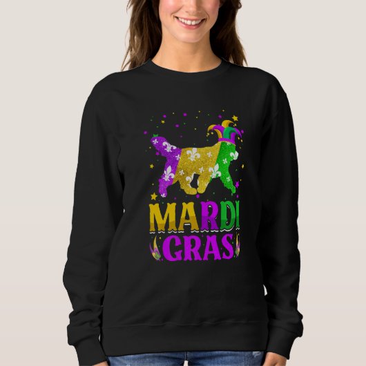 Mardi Gras Newfoundland Dog Lover Carnival Jester  Sweatshirt (Vorderseite)