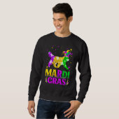 Mardi Gras Newfoundland Dog Lover Carnival Jester Sweatshirt (Vorne ganz)