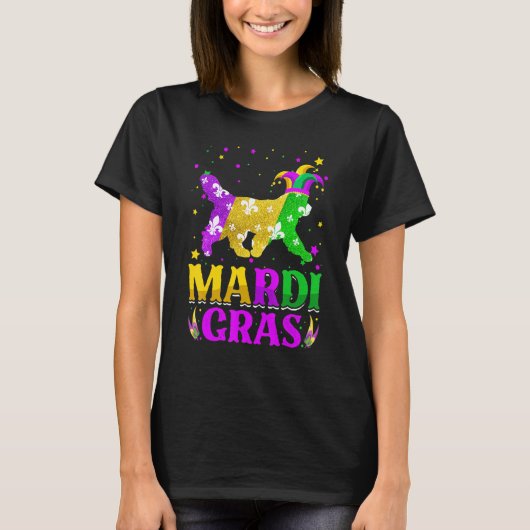 Mardi Gras Newfoundland Dog Lover Carnival Jester_ T-Shirt (Vorderseite)