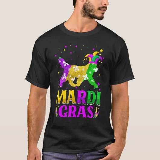 Mardi Gras Newfoundland Dog Lover Carnival Jester_ T-Shirt (Vorderseite)
