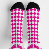 Mardi Gras Niedlich Bow Pink White Carnival Socken (Oben)