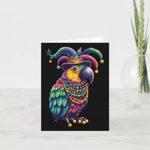 Mardi Gras Niedlich Parrot Maske Kostümoutfit Frau Karte
