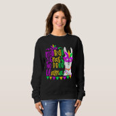 Mardi Gras No Prob Llama Alpaca Funny Carnival Cos Sweatshirt (Vorne ganz)