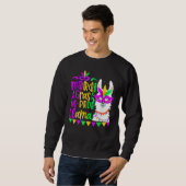 Mardi Gras No Prob Llama Alpaca Funny Carnival Cos Sweatshirt (Vorne ganz)