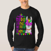 Mardi Gras No Prob Llama Alpaca Funny Carnival Cos T-Shirt (Vorderseite)