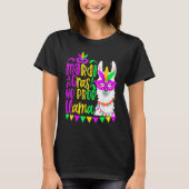 Mardi Gras No Prob Llama Alpaca Funny Carnival Cos T-Shirt (Vorderseite)