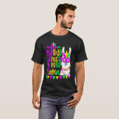 Mardi Gras No Prob Llama Alpaca Funny Carnival Cos T-Shirt (Vorne ganz)