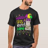 Mardi Gras No Prob Llama Alpaca Funny Carnival Cos T-Shirt (Vorderseite)
